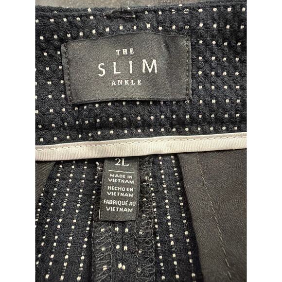 White House Black Market Black Dobby slim ankle pant 2Long - Picture 3 of 11